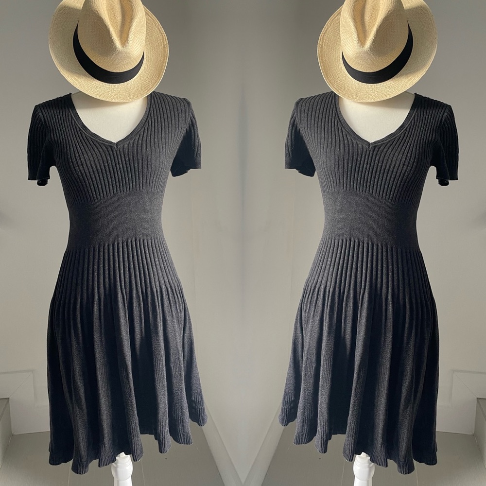 Max studio cotton grey dress size M